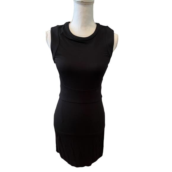 Diane Von Furstenberg DVF Gretchen Stretch Jersey Knit Dress Black 6 - Picture 2 of 10